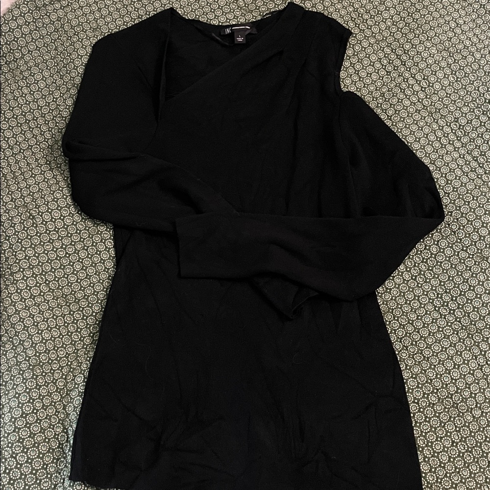 INC asymmetrical cold shoulder sweater Large - Picture 4 of 5